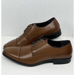 Unlisted Kenneth Cole  Lesson Plan Mens Cap Toe Oxford Dress COGNAC Size‎ 12 US
